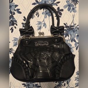 Killstar × Rob Zombie Spiderweb Kisslock Bag | Discontinued | Crossbody